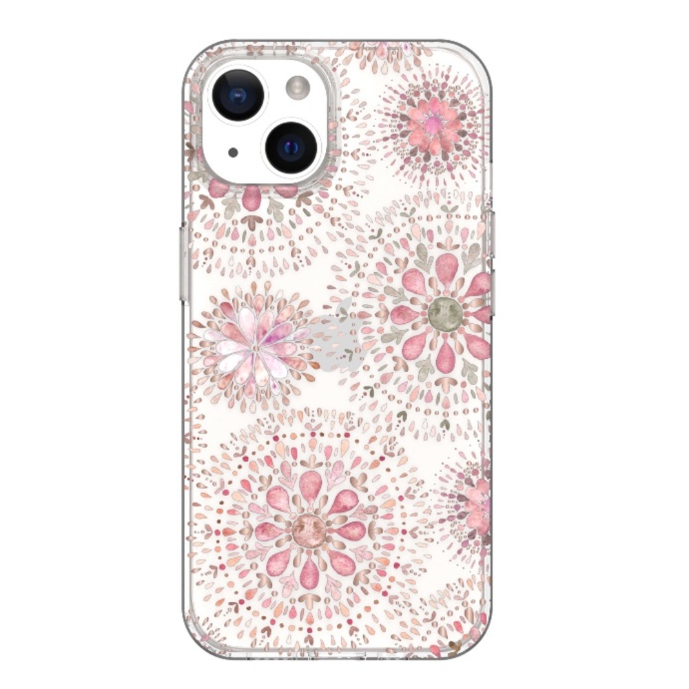 💜 iPhone 14 Plus Silicone Blush Mandala Phone Case
